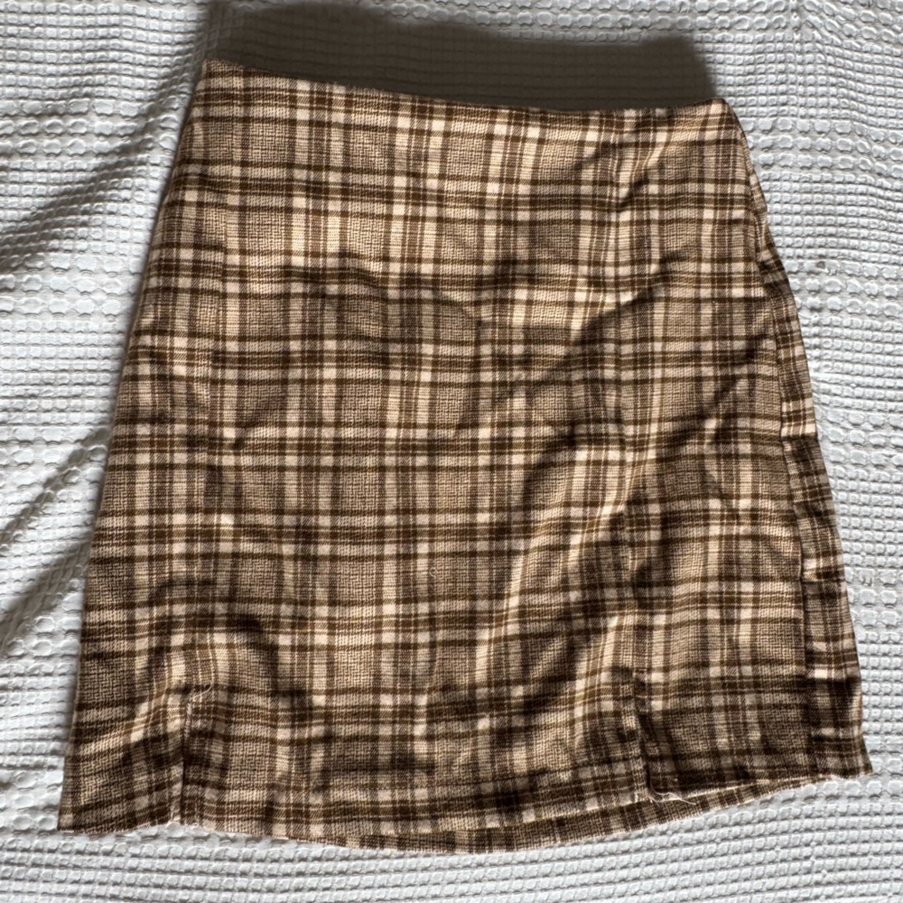 Plaid mini skirt
